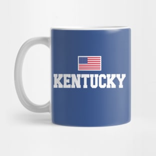 Kentucky & USA American Flag Mug